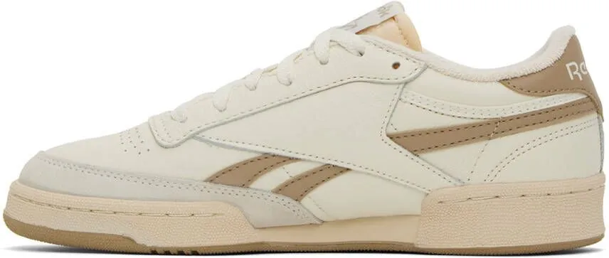 Reebok Classics Off-White & Taupe Club C Revenge Vintage Sneakers