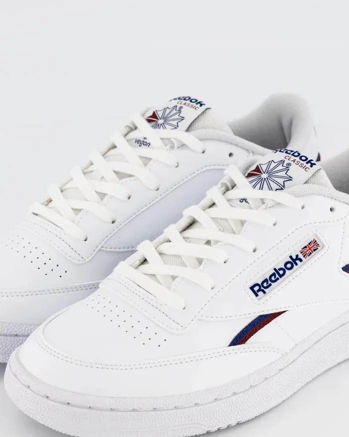 REEBOK CLUB C VEGAN - WHITE/CLASSIC COBALT/CLASSIC BURGUNDY