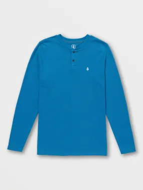 Russel Thermal Henley - Blue Sapphire