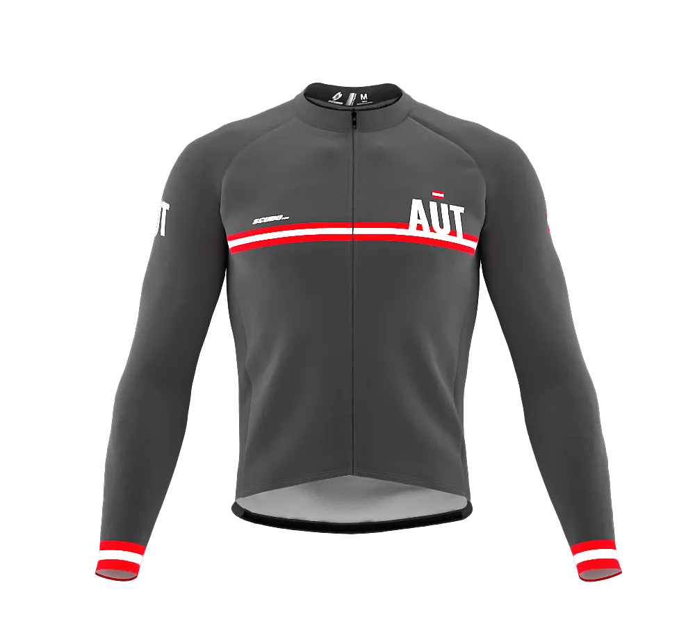 ScudoPro Pro Thermal Long Sleeve Cycling Jersey Country CODE Austria Gray | Men and Women