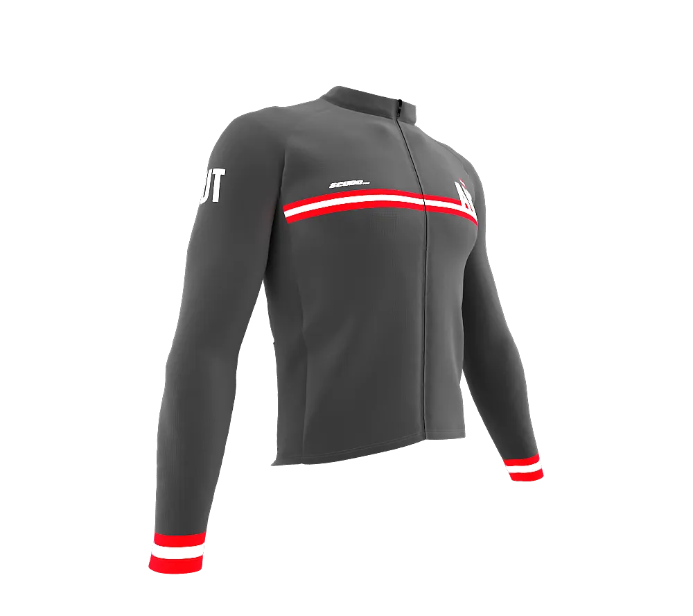 ScudoPro Pro Thermal Long Sleeve Cycling Jersey Country CODE Austria Gray | Men and Women