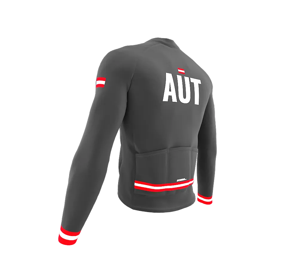 ScudoPro Pro Thermal Long Sleeve Cycling Jersey Country CODE Austria Gray | Men and Women