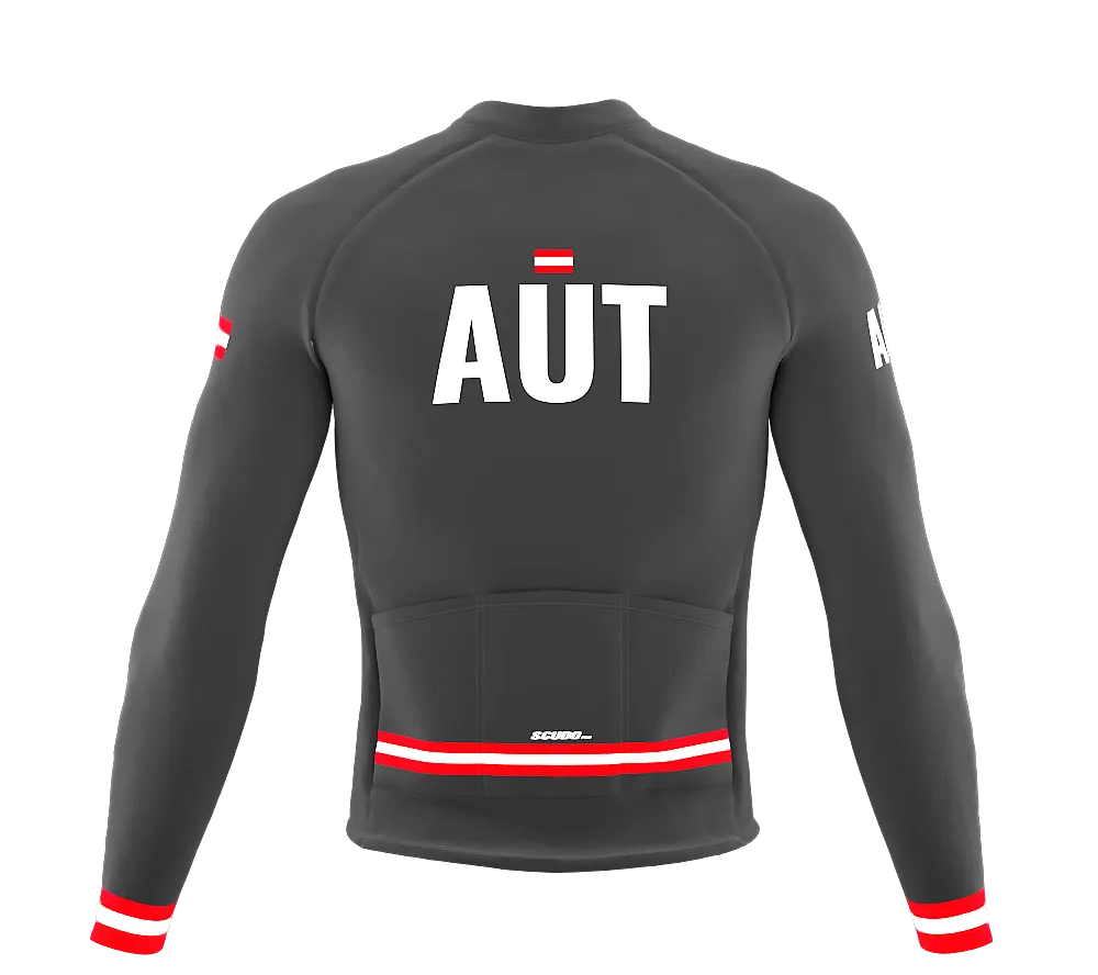 ScudoPro Pro Thermal Long Sleeve Cycling Jersey Country CODE Austria Gray | Men and Women