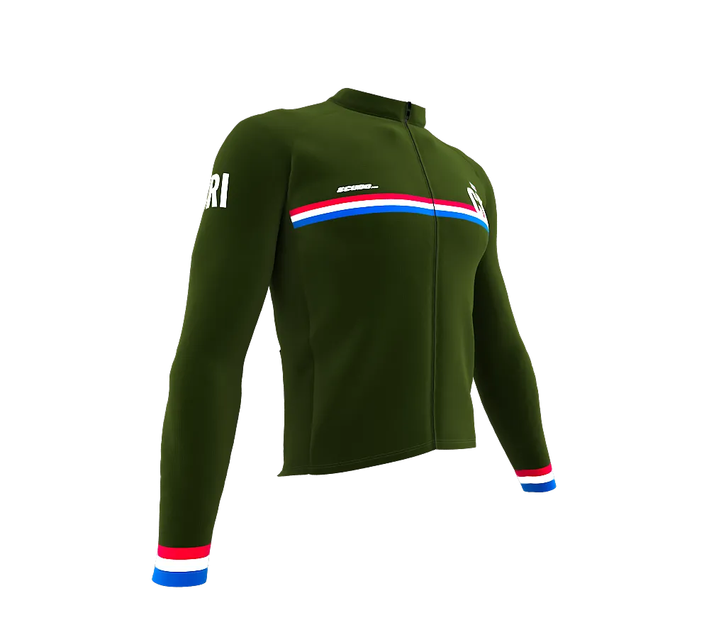 ScudoPro Pro Thermal Long Sleeve Cycling Jersey Country CODE Costa Rica Green | Men and Women