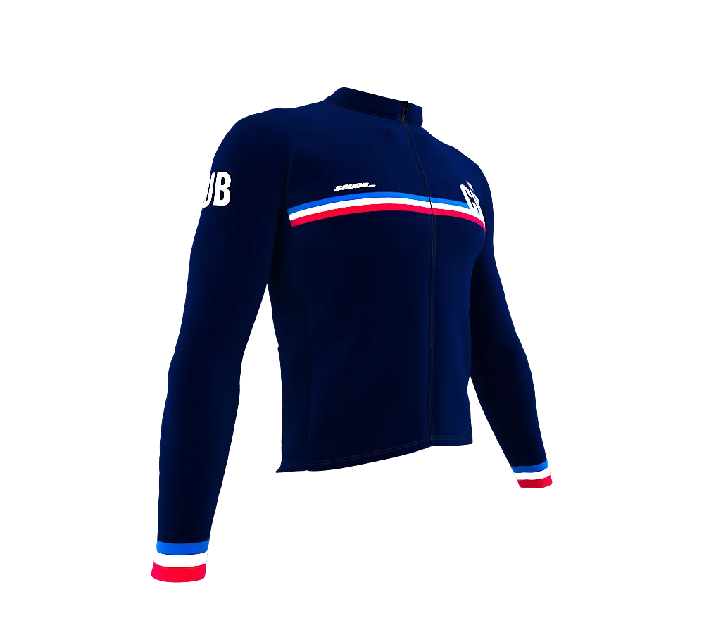 ScudoPro Pro Thermal Long Sleeve Cycling Jersey Country CODE Cuba Blue | Men and Women