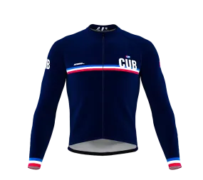 ScudoPro Pro Thermal Long Sleeve Cycling Jersey Country CODE Cuba Blue | Men and Women