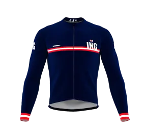 ScudoPro Pro Thermal Long Sleeve Cycling Jersey Country CODE England Blue | Men and Women