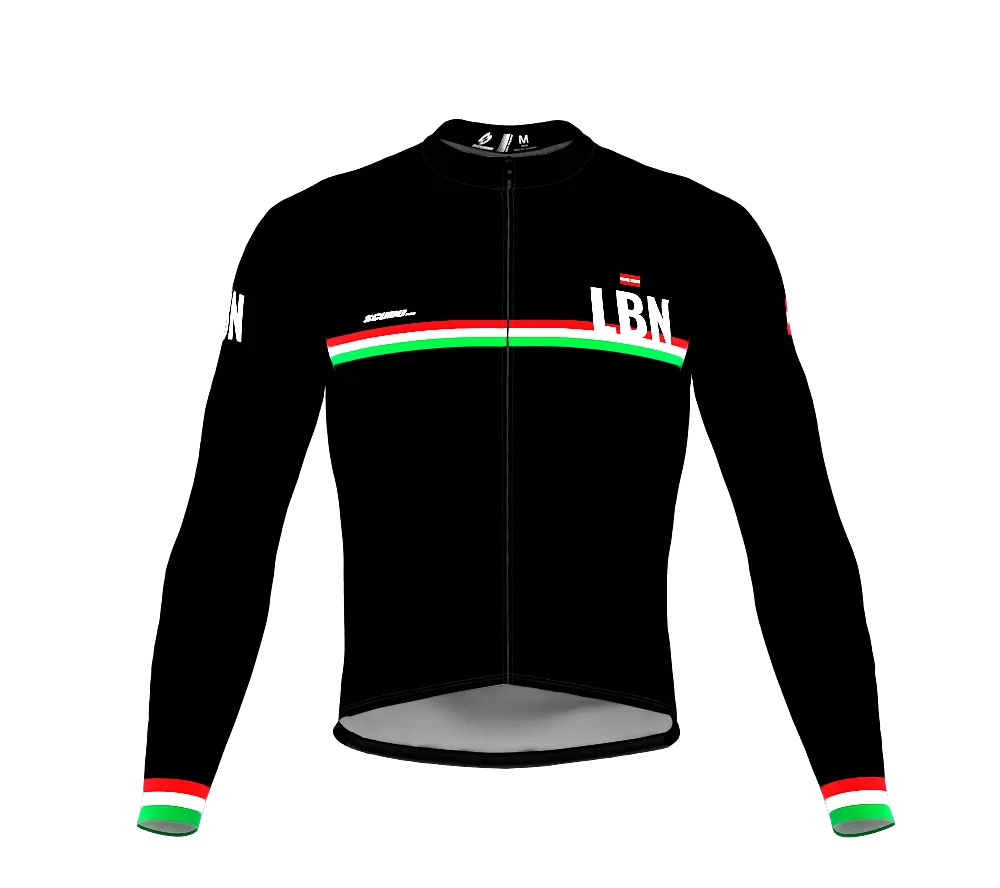 ScudoPro Pro Thermal Long Sleeve Cycling Jersey Country CODE Lebanon Black | Men and Women