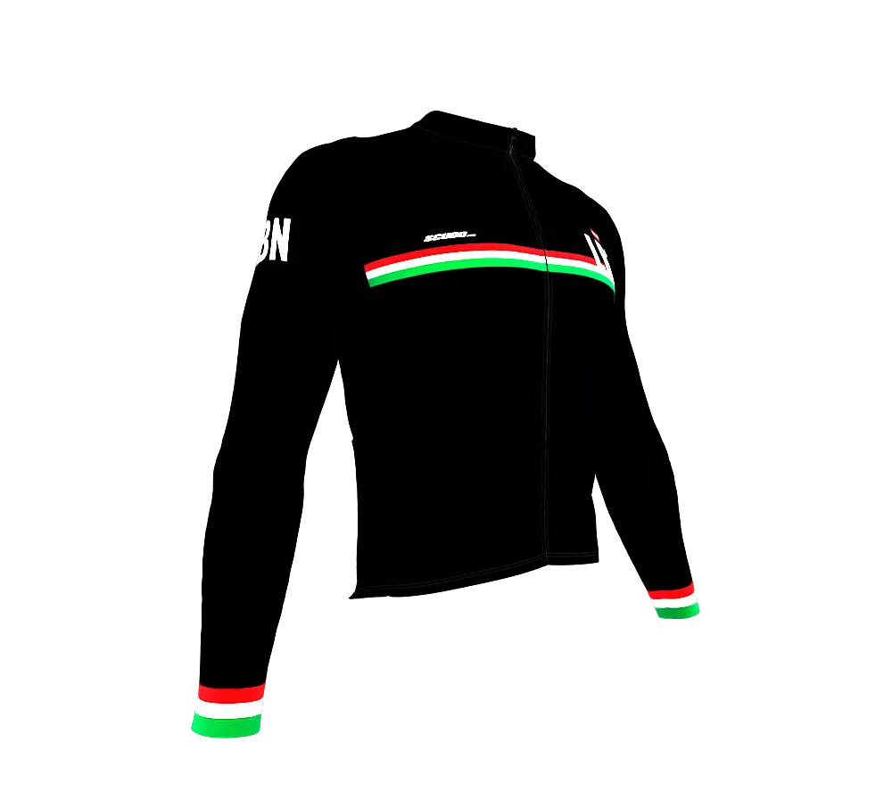 ScudoPro Pro Thermal Long Sleeve Cycling Jersey Country CODE Lebanon Black | Men and Women