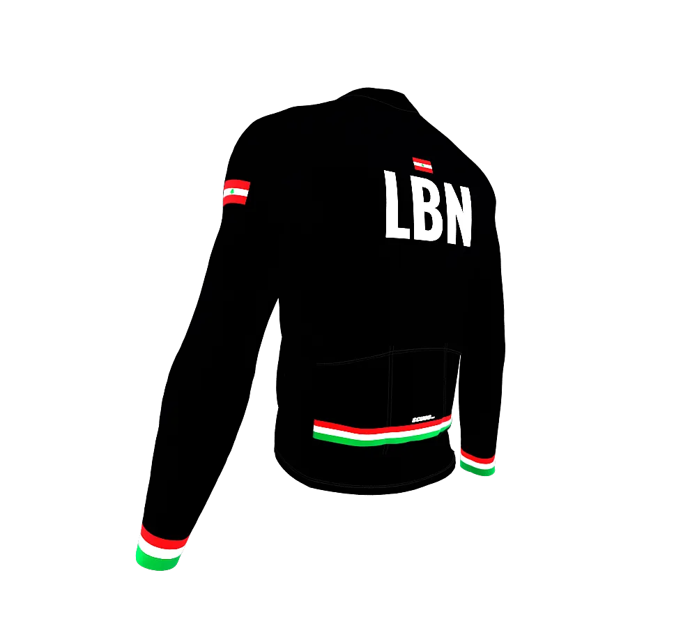 ScudoPro Pro Thermal Long Sleeve Cycling Jersey Country CODE Lebanon Black | Men and Women