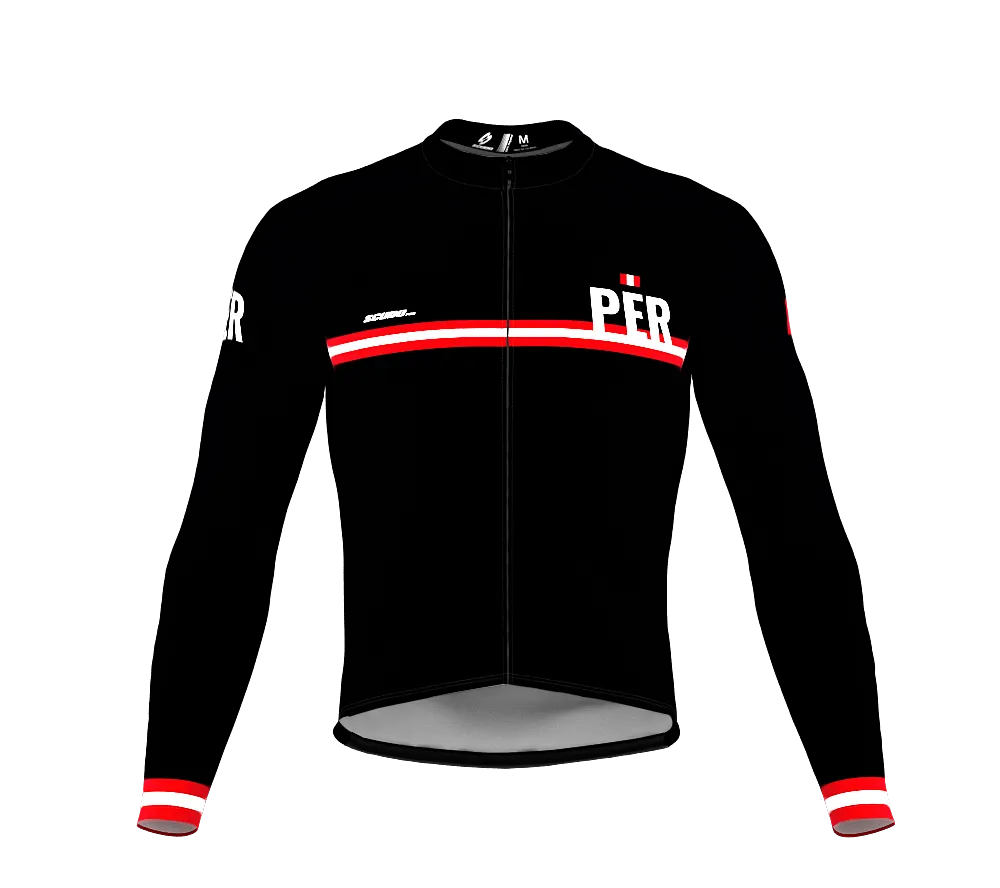 ScudoPro Pro Thermal Long Sleeve Cycling Jersey Country CODE Peru Black | Men and Women