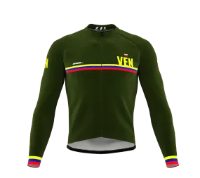 ScudoPro Pro Thermal Long Sleeve Cycling Jersey Country CODE Venezuela Green | Men and Women