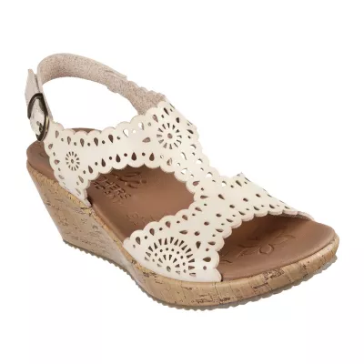 Skechers Womens Beverlee Easy To Adore Wedge Sandals