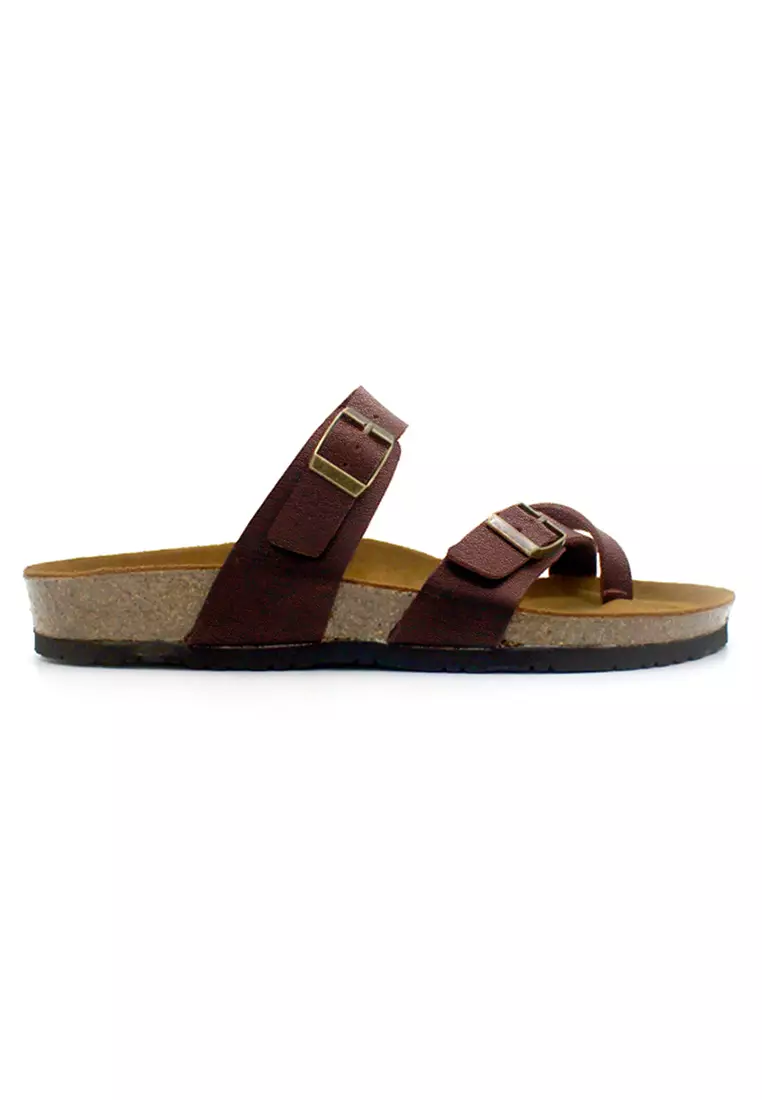 SoleSimple Dublin - Red Leather Sandals & Flip Flops