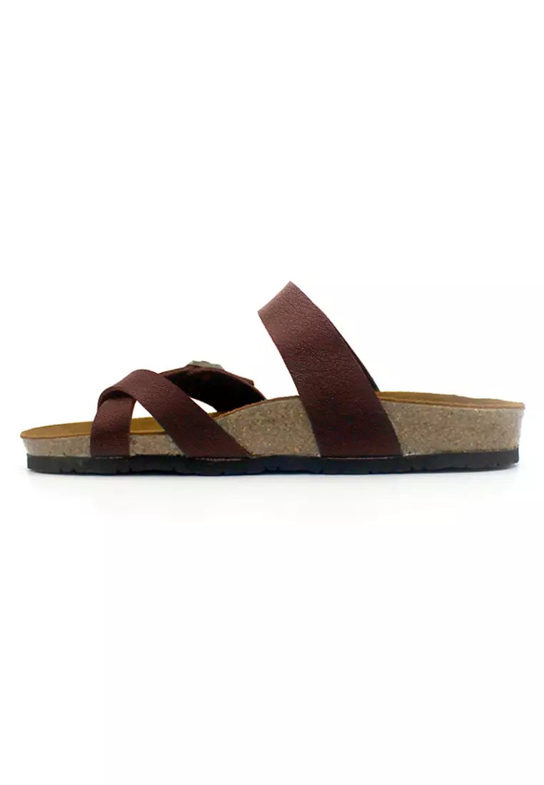 SoleSimple Dublin - Red Leather Sandals & Flip Flops