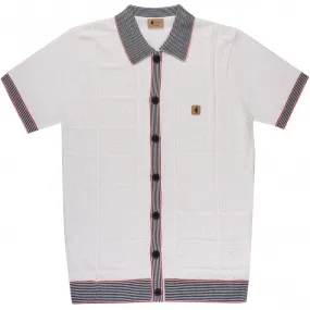 Soul Button Through Polo Shirt - White