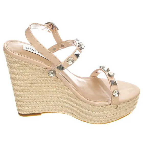 Steve Madden Womens Prime Time Nude Pat Sandals