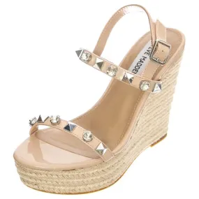 Steve Madden Womens Prime Time Nude Pat Sandals