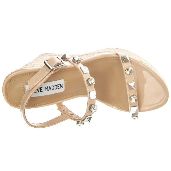 Steve Madden Womens Prime Time Nude Pat Sandals