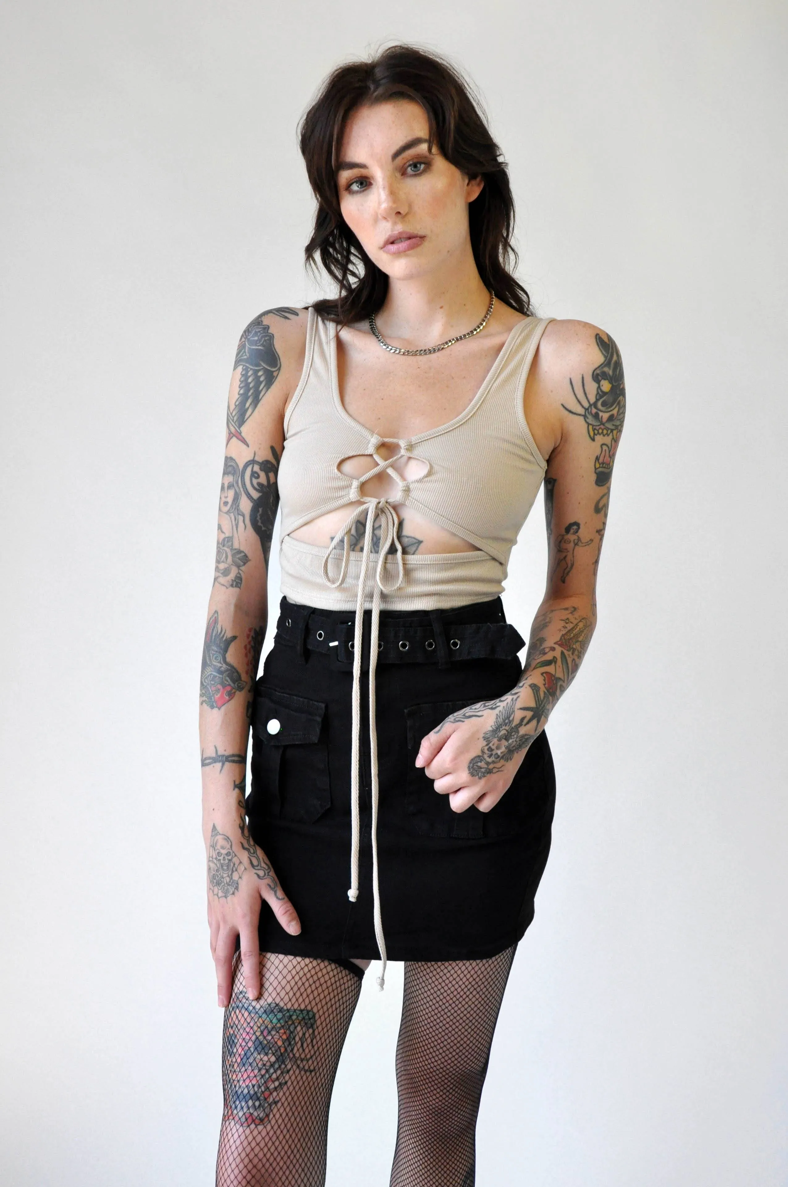 Sullen Lace Up Tank