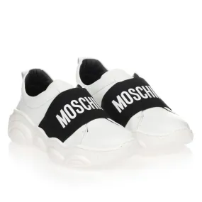 Teen White Logo Trainers