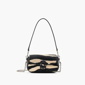 The Zebra Haircalf Clover Shoulder Bag