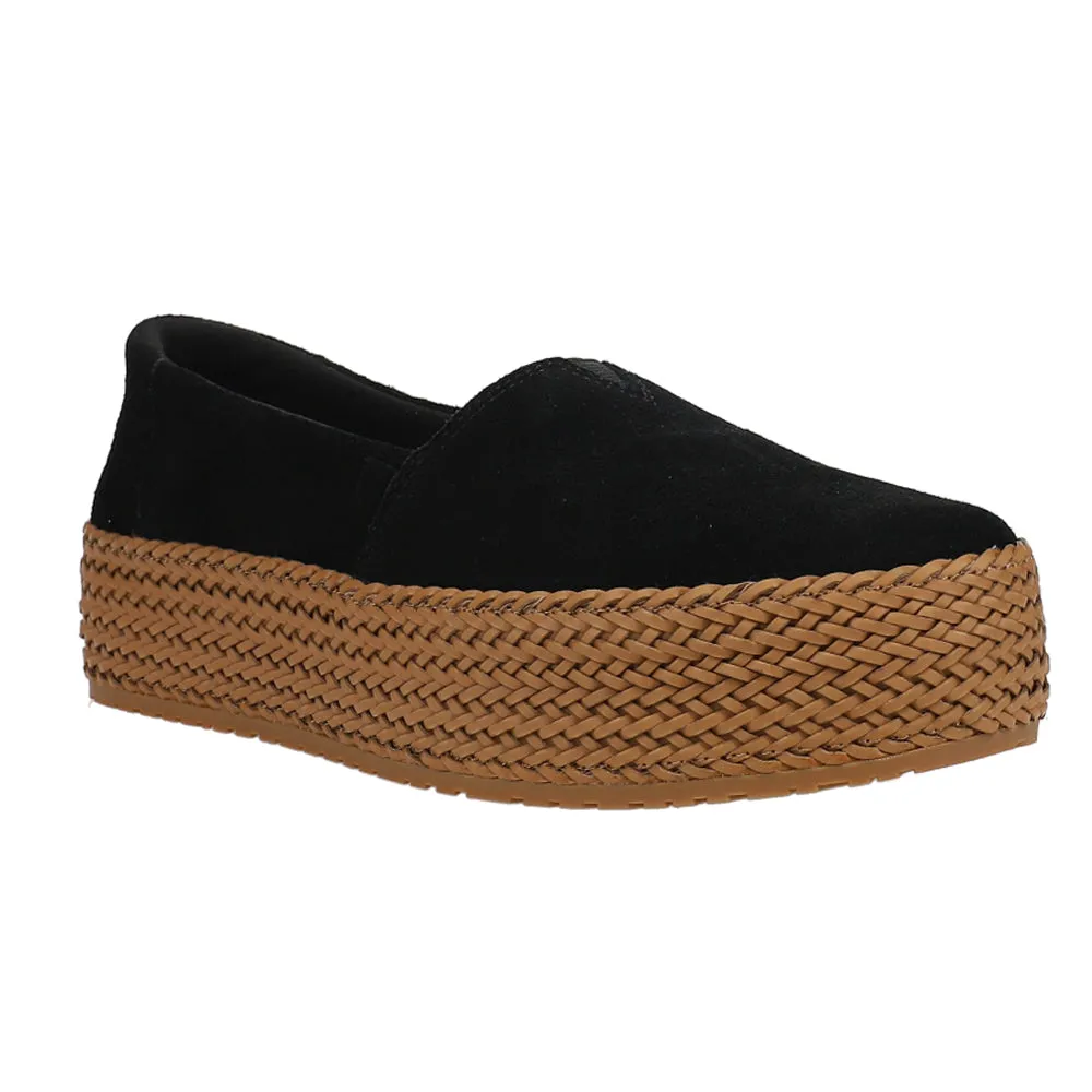 Valencia Suede Plaform Espadrille Flats