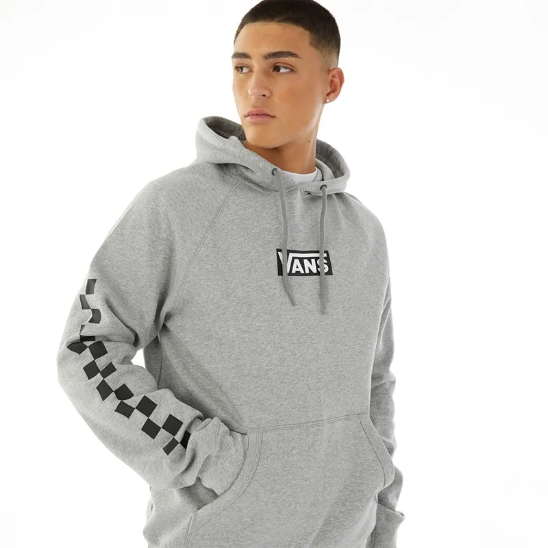 Vans Mens Versa Standard Hoodie Cement Heather/Checkerboard