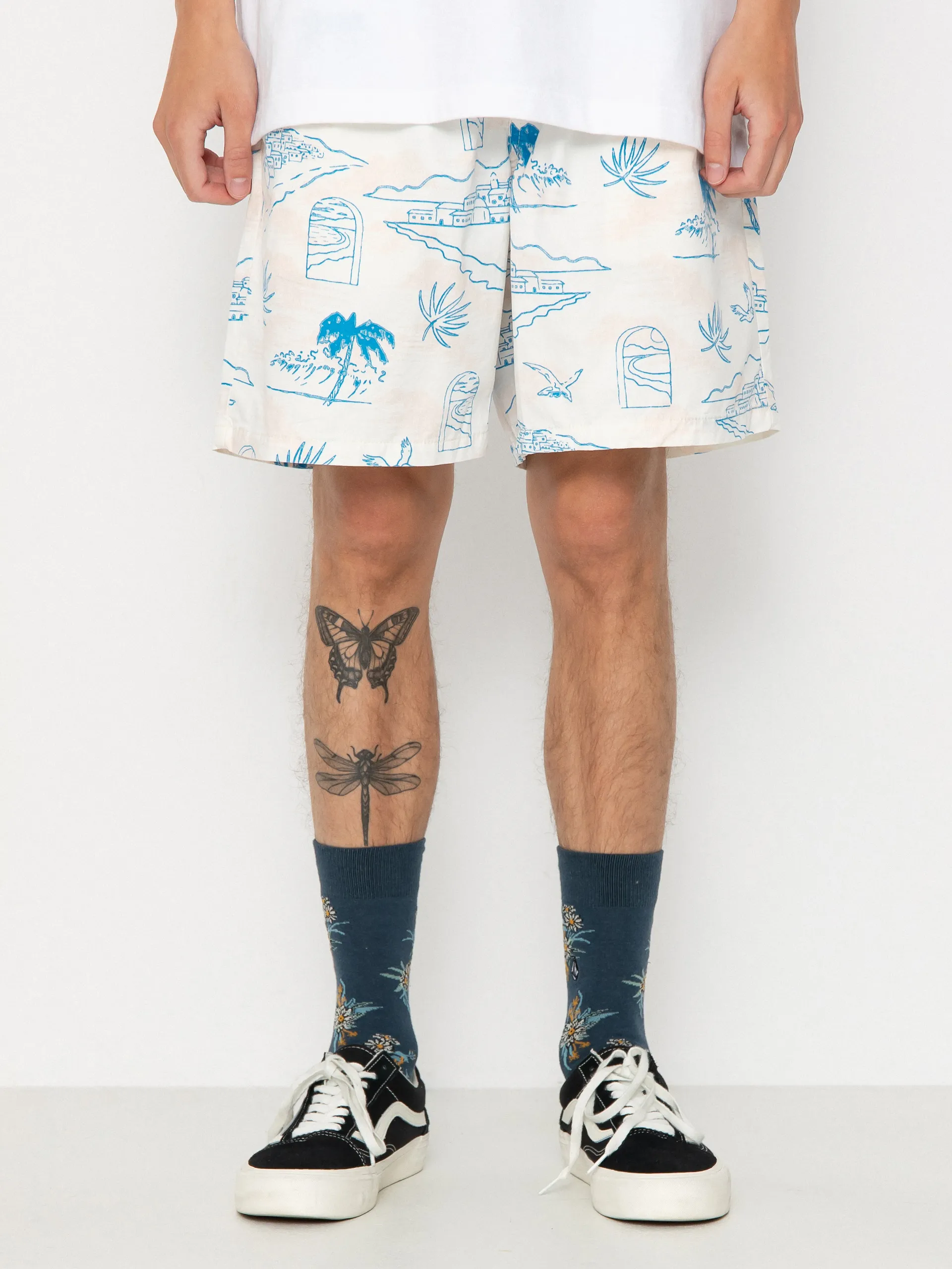 Vans Shorts Range Relaxed Elastic (marshmallow/malibu blue)