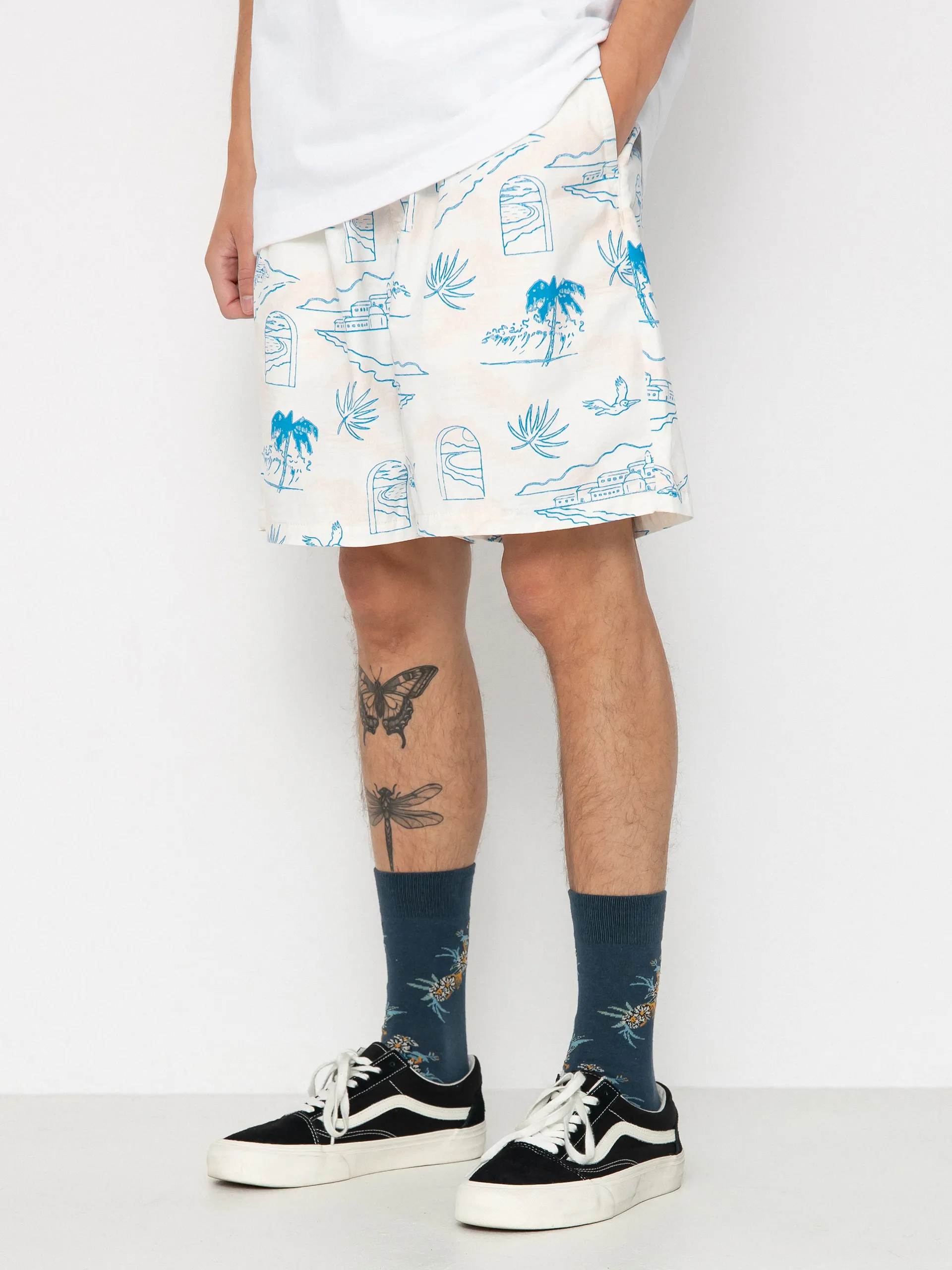 Vans Shorts Range Relaxed Elastic (marshmallow/malibu blue)