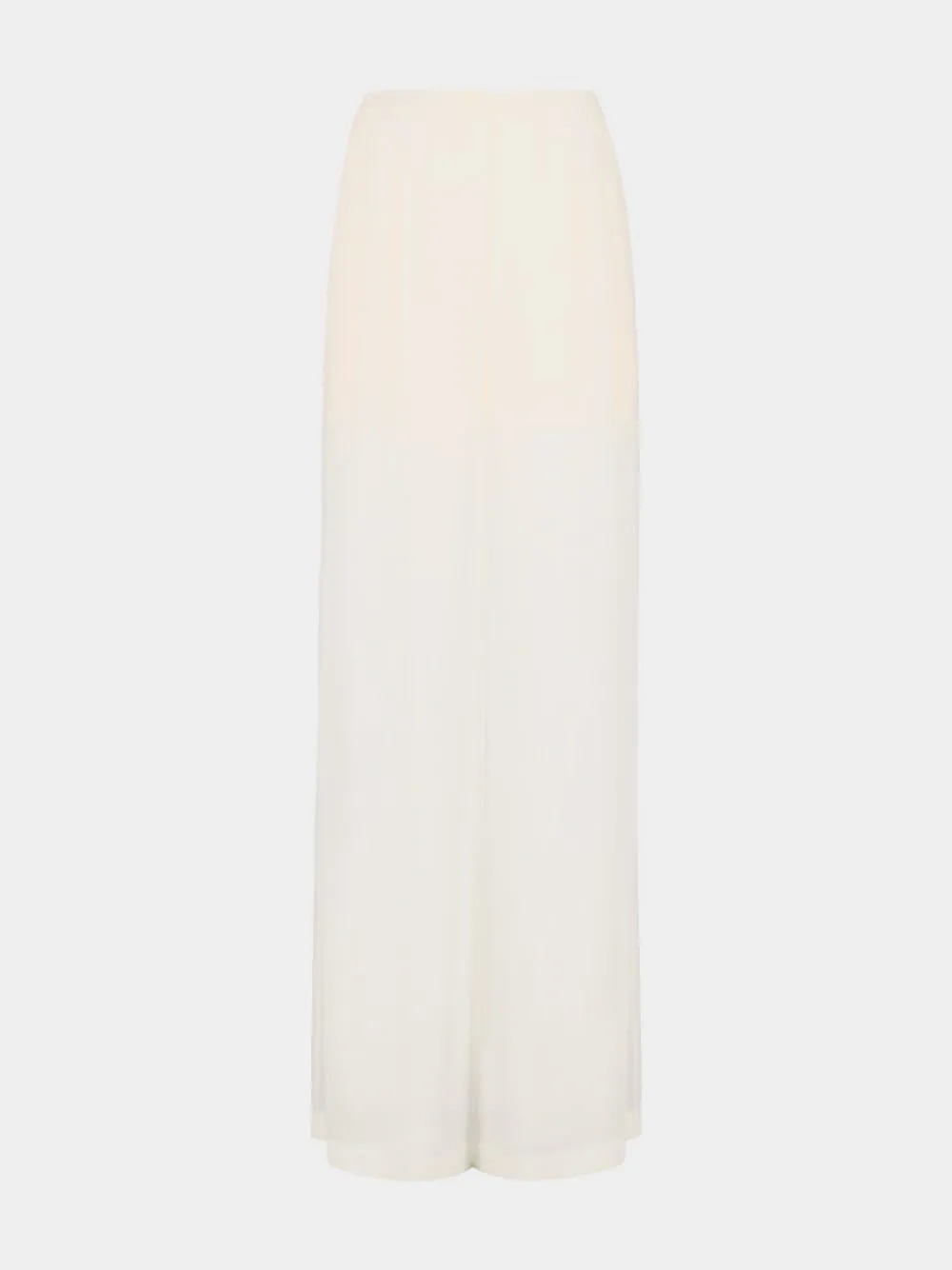 White Finistrini See-Through Trousers