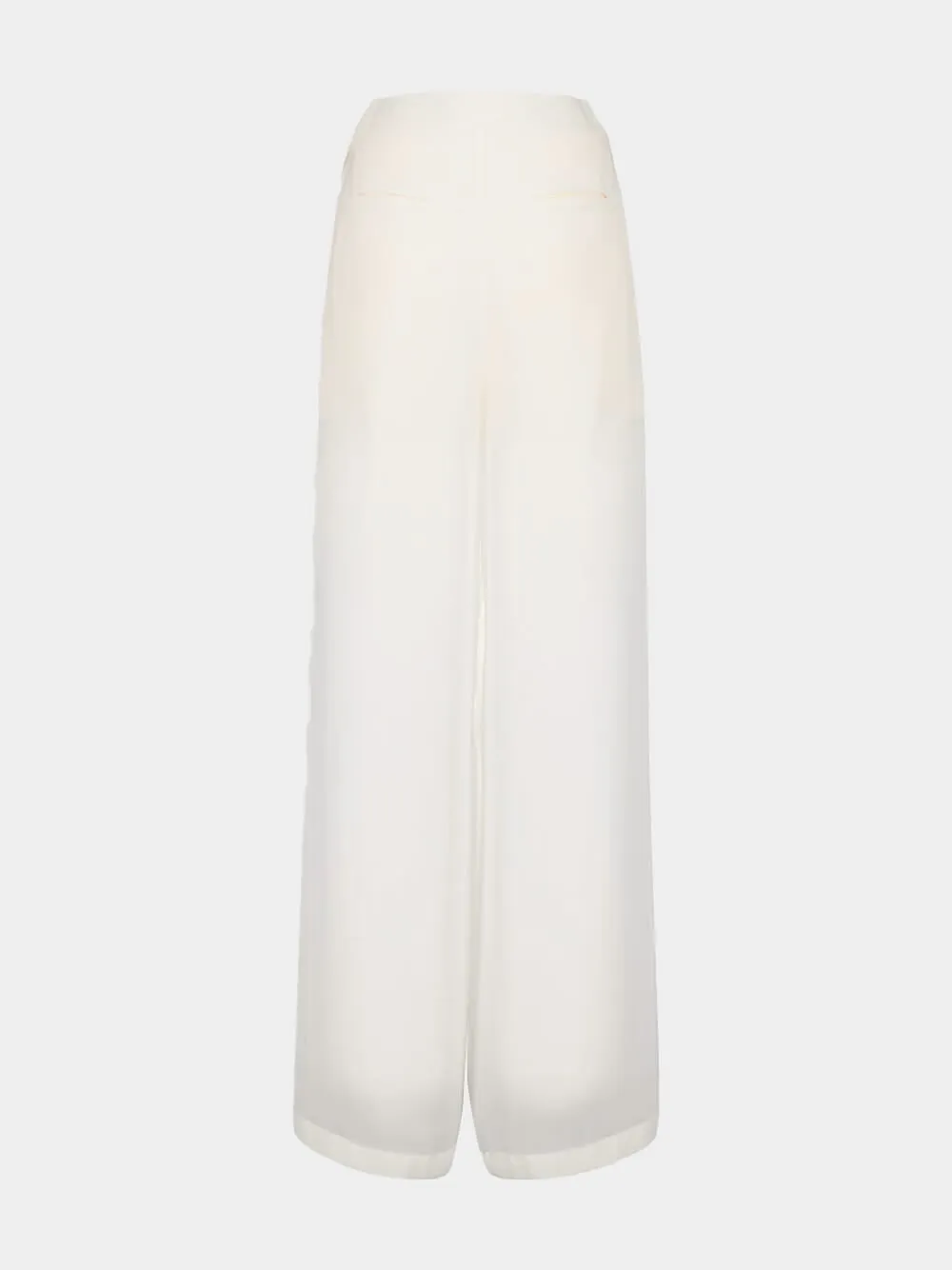 White Finistrini See-Through Trousers