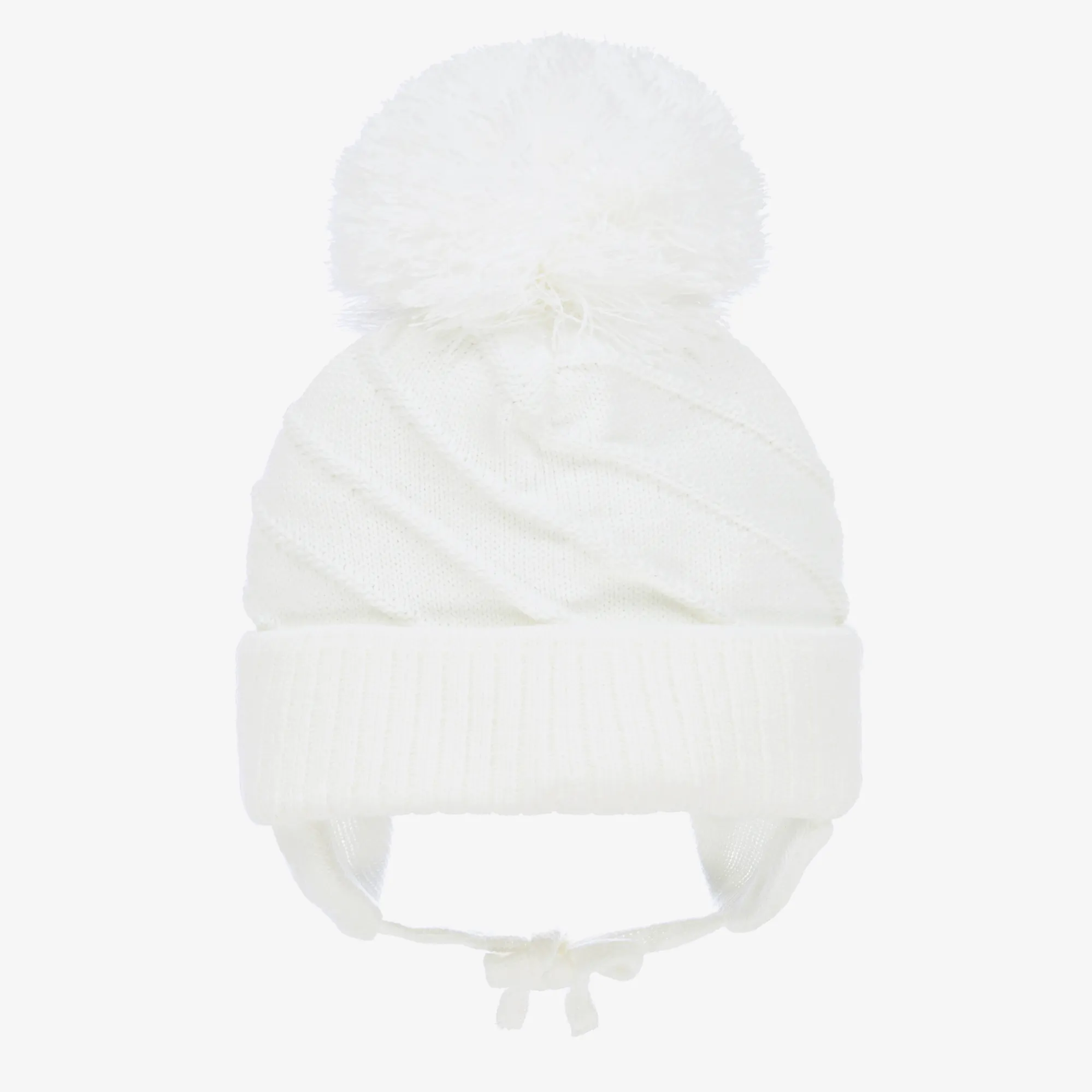 White Jim Giant Pom-Pom Hat