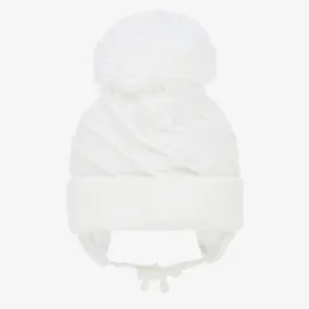 White Jim Giant Pom-Pom Hat