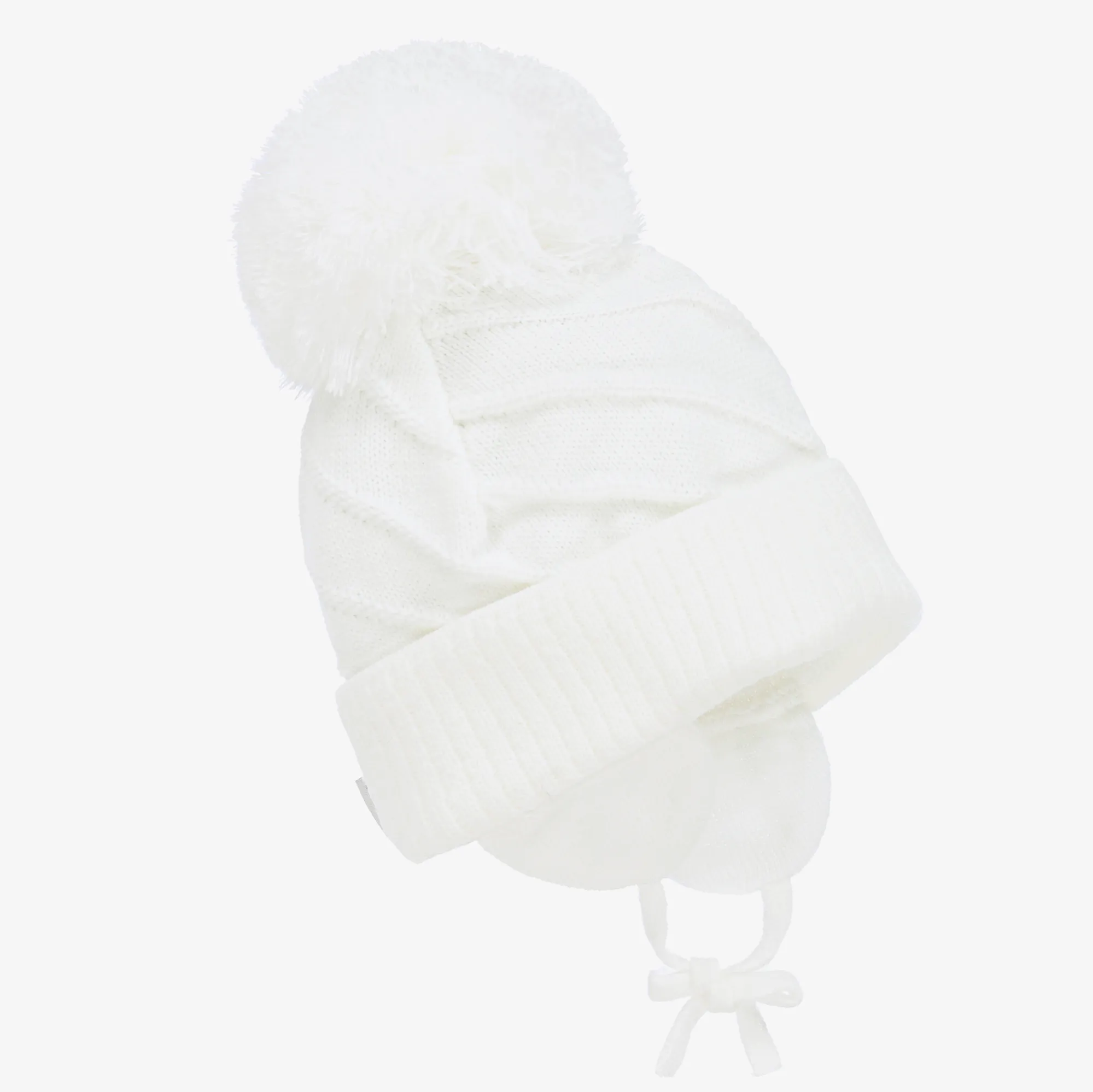 White Jim Giant Pom-Pom Hat