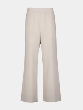 Wide Leg Crepe Trousers