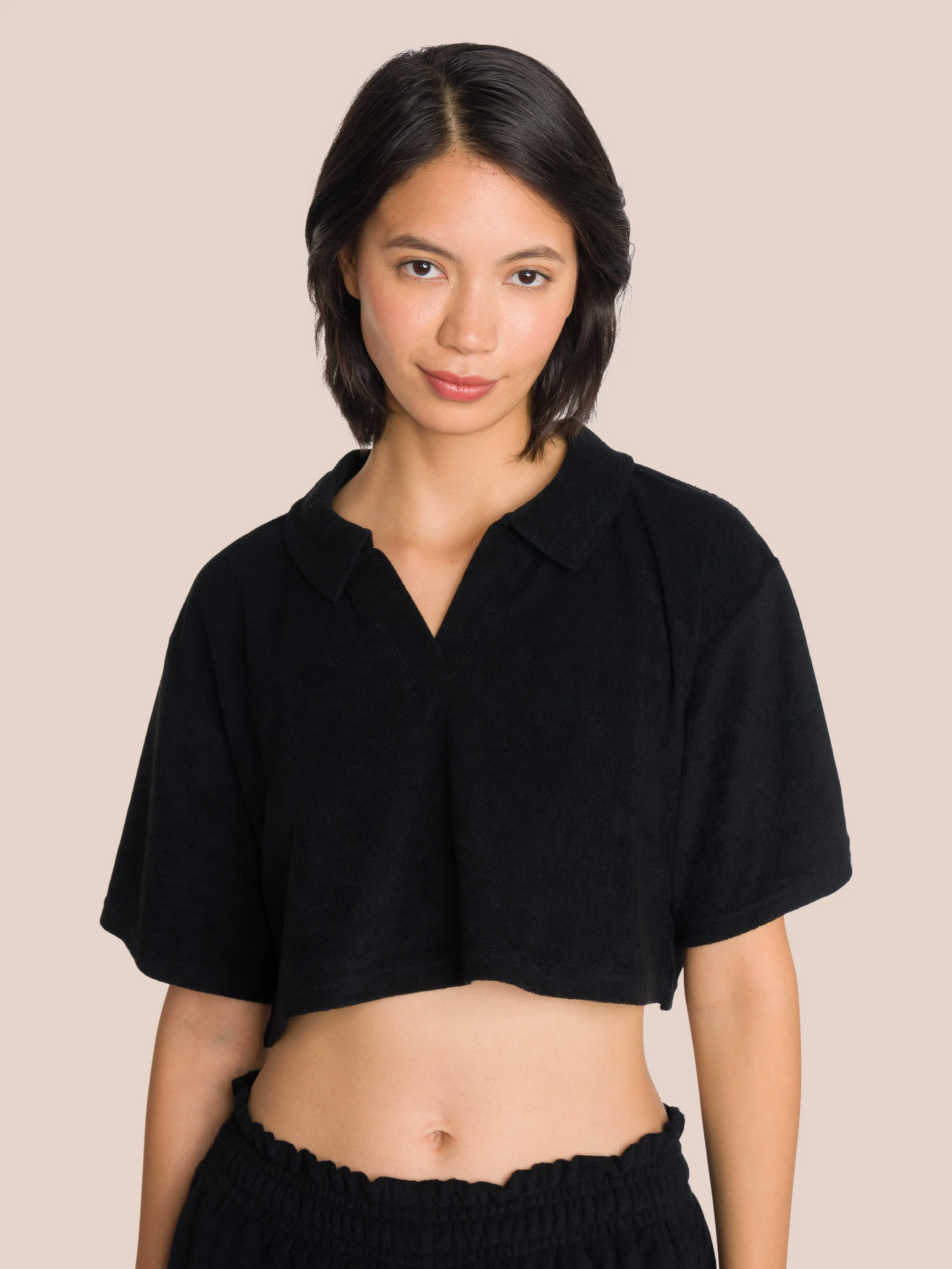 Willow Polo Short Set - Black