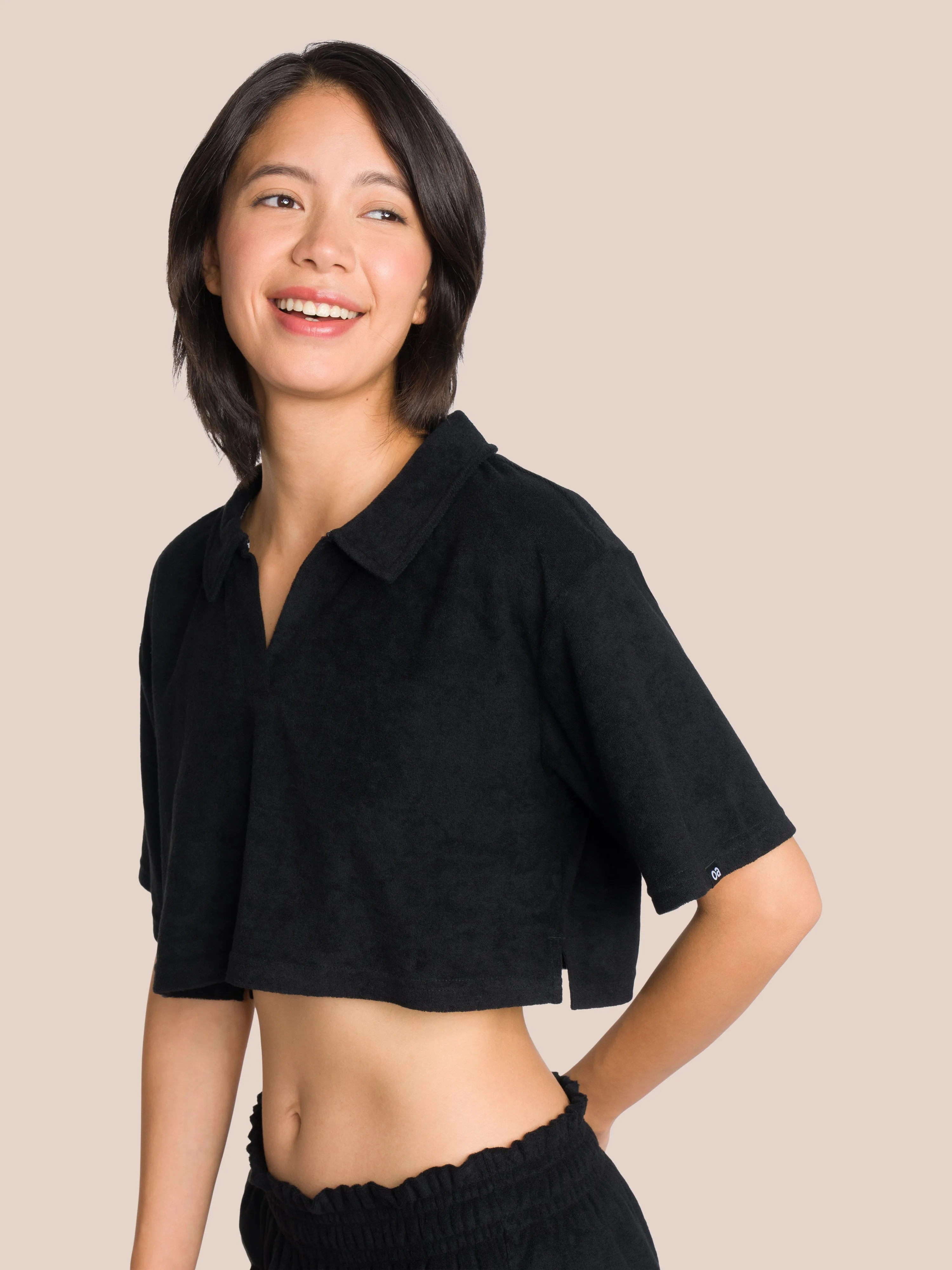 Willow Polo Short Set - Black