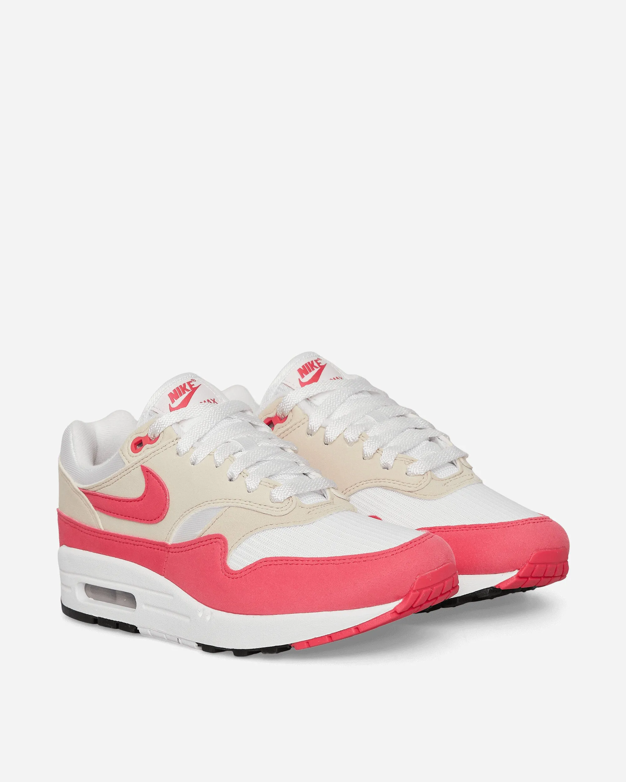 WMNS Air Max 1 Sneakers White / Aster Pink / Light Orewood Brown