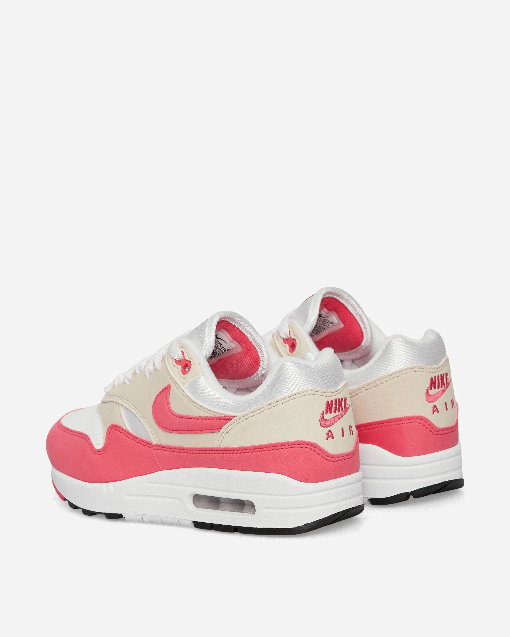 WMNS Air Max 1 Sneakers White / Aster Pink / Light Orewood Brown