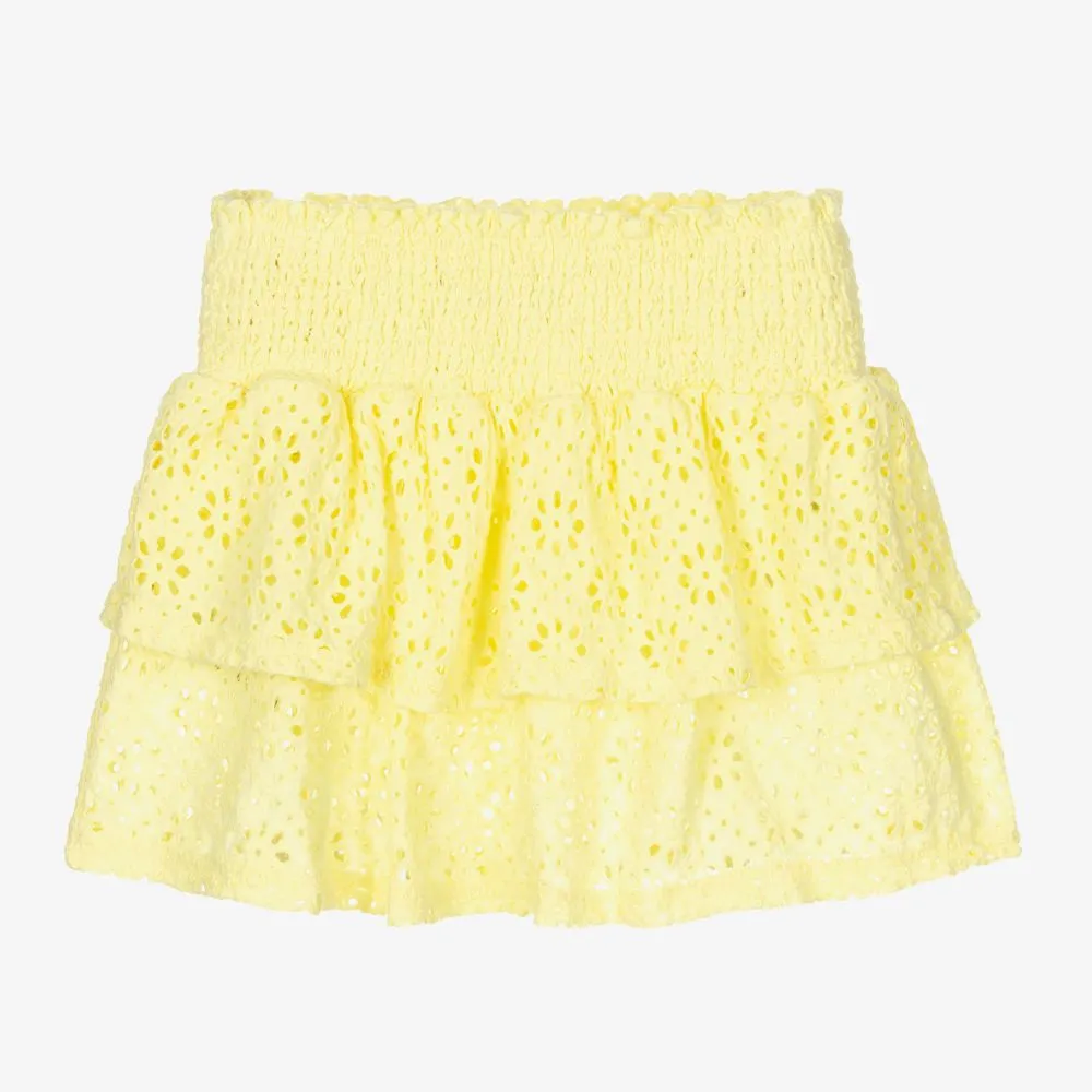 Yellow Broderie Anglaise Skirt