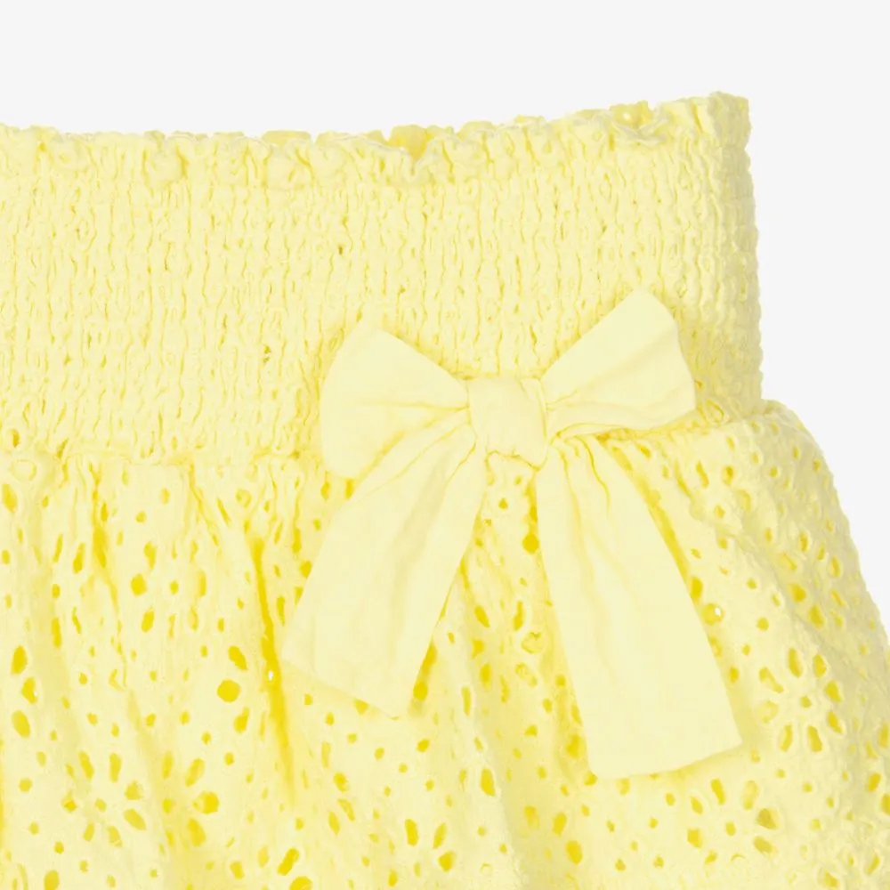 Yellow Broderie Anglaise Skirt