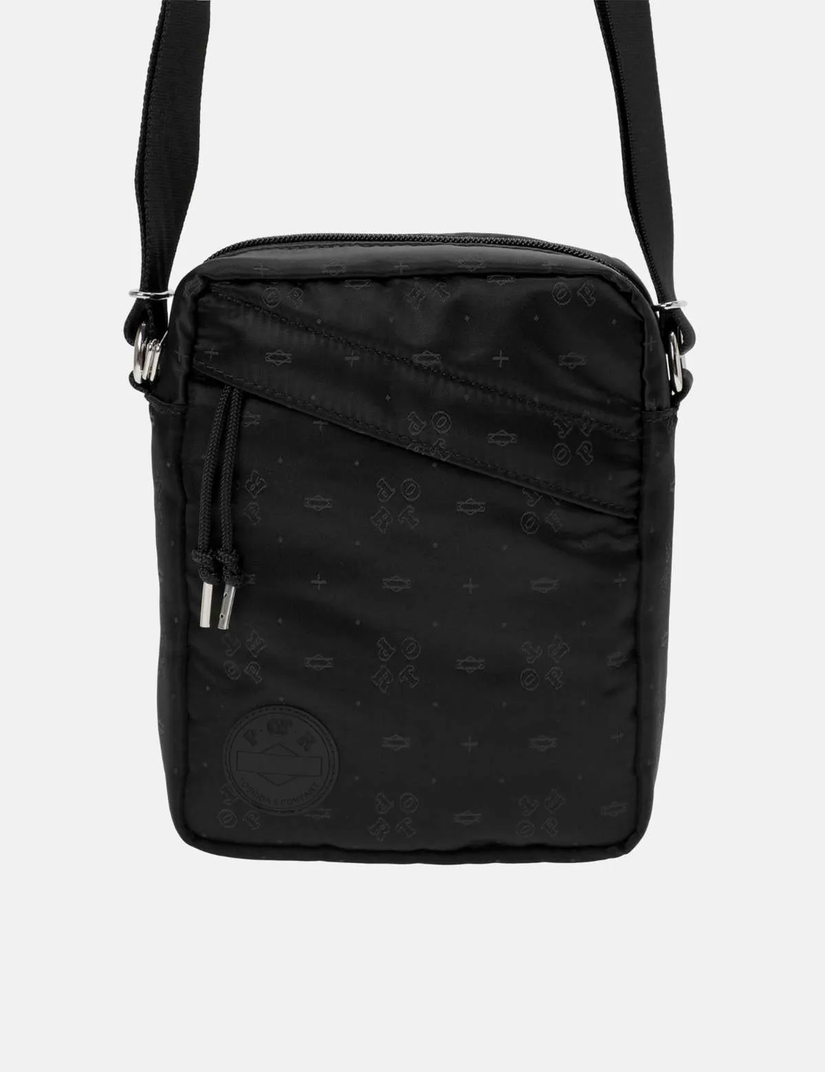 Yoshida and Co Monogram Vertical Shoulder Bag - Black